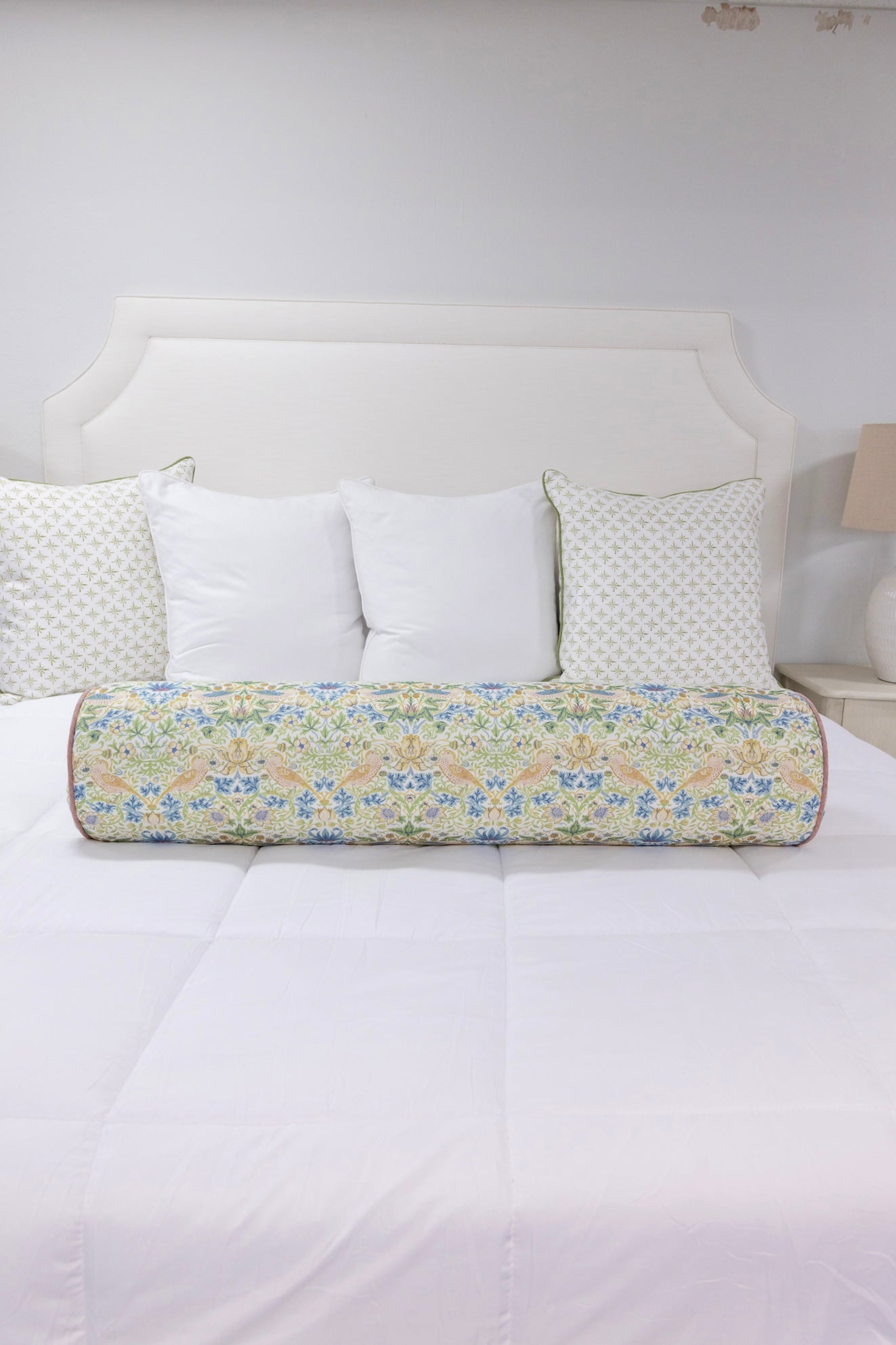 Handcrafted Bolster Pillow – Lee Jofa Fabric Designer Decorative - Foam Insert