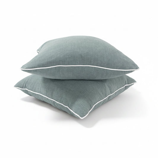 24”x24” Throw Pillow ( Set of 2) - Sage Green Custom Upholstered Accent Pillows
