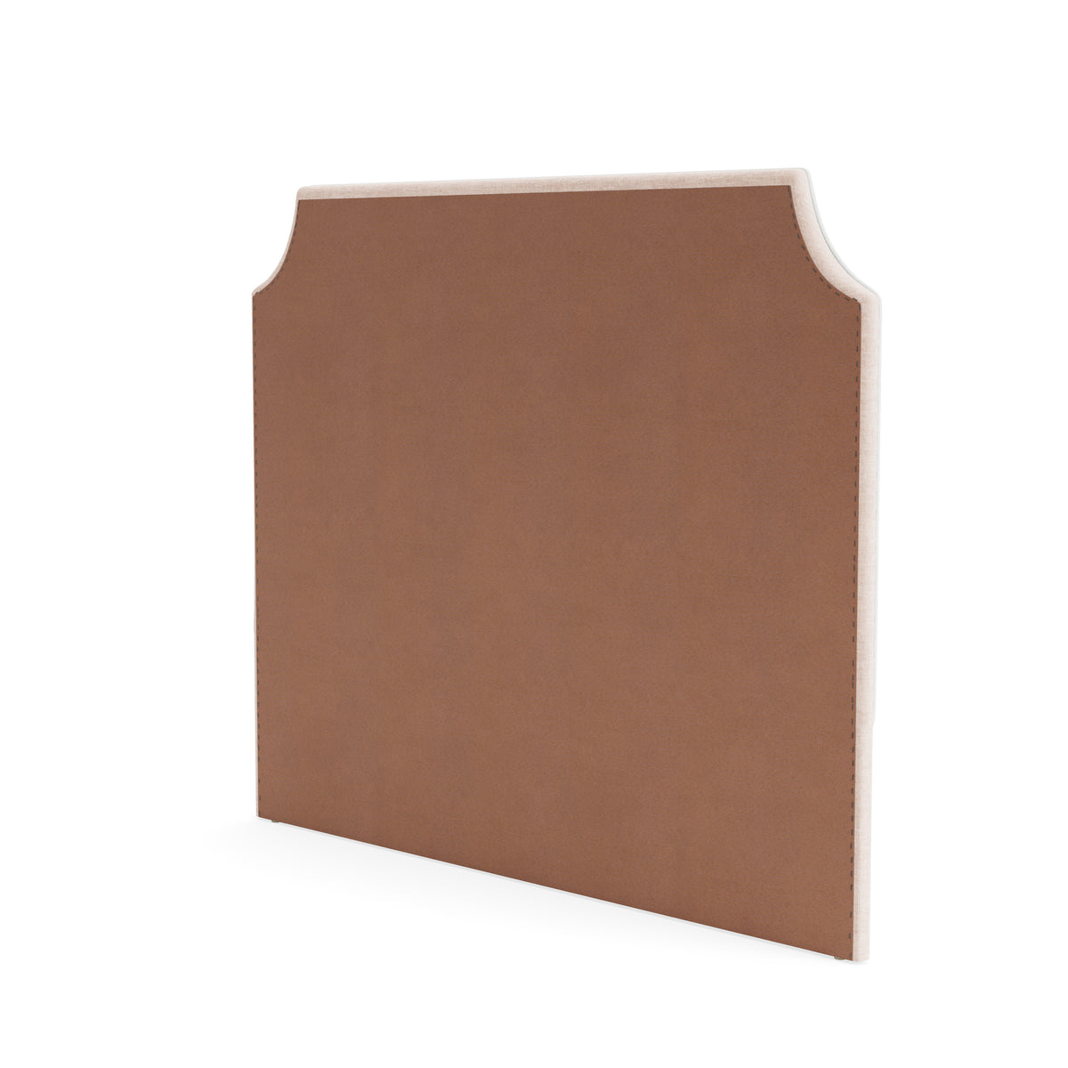 The Addison Queen Headboard - Pink Performance Fabric - White Trim