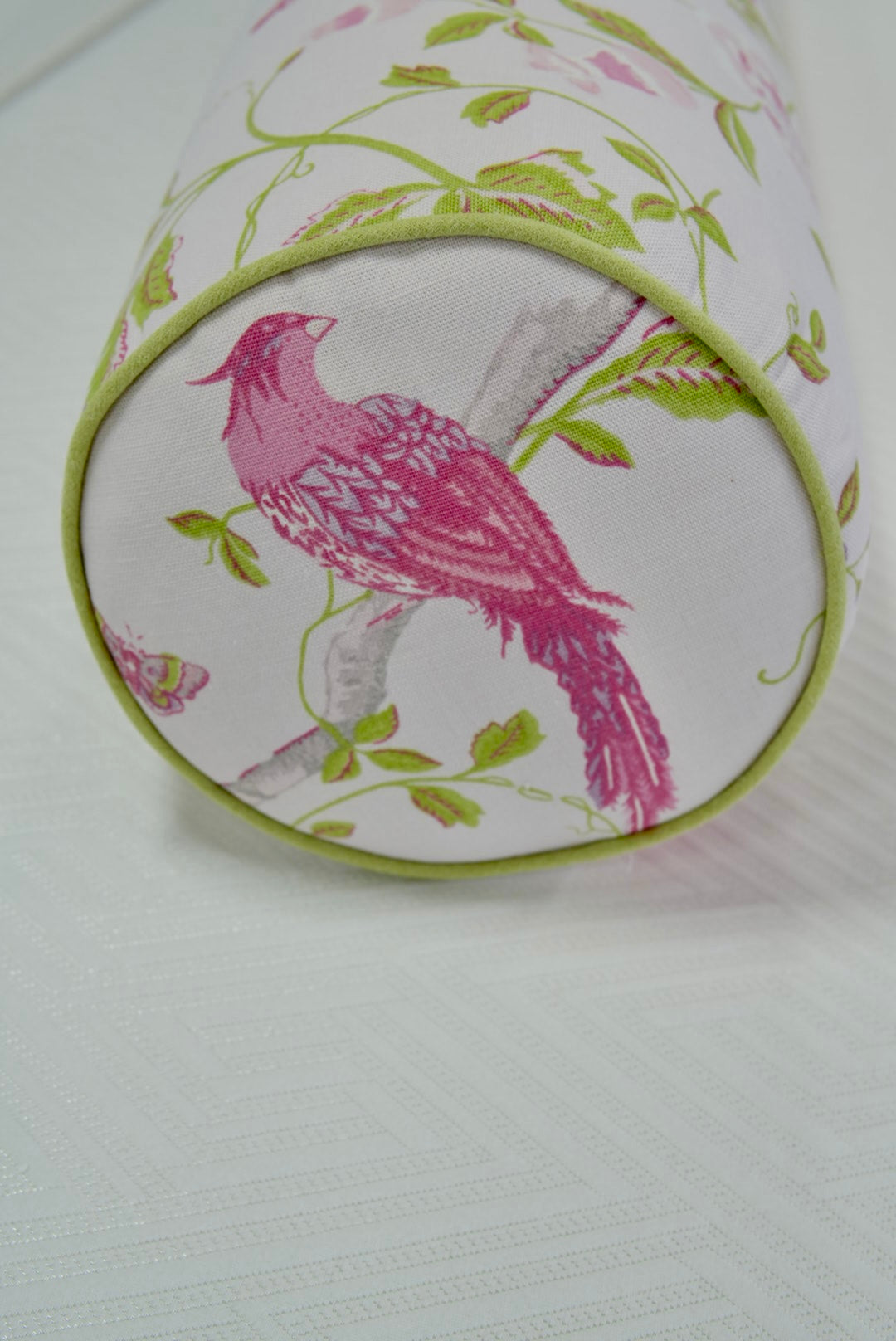 Handcrafted Bolster Pillow – Floral Fabric - Foam Insert