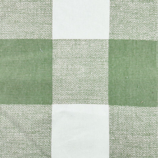 Twin Trundle Daybed - Sage Green Checkered Fabric with White Trim