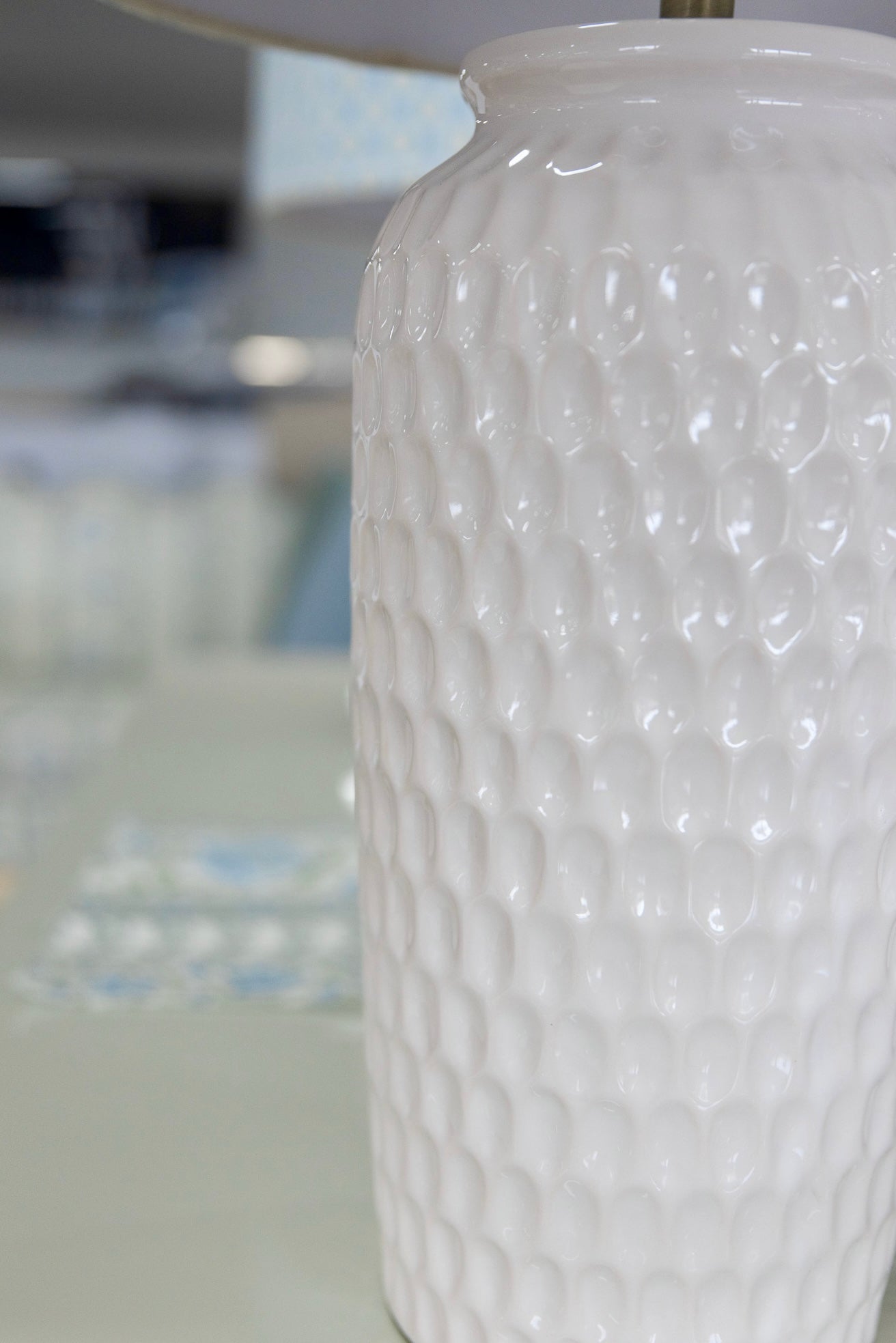 The Pleated Collection Lamp Set in Mia Blue/Green