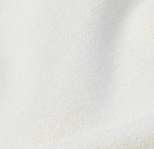 Luxe Feather-Seat Skirted Sofa in Schumacher Designer Upholstery Linen Fabric – Custom Built, In Stock