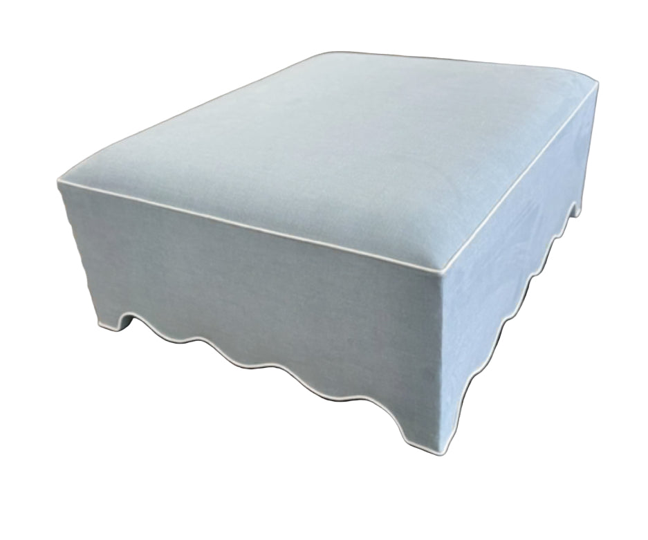 Scalloped Ottoman / Coffee table