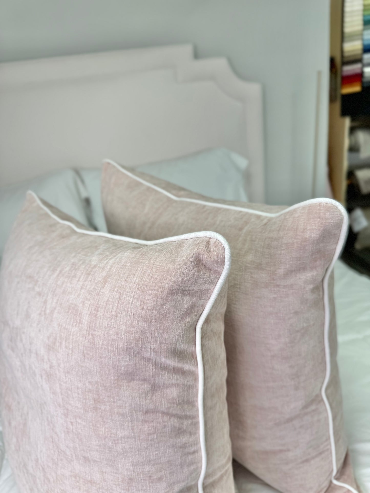 Blush Pink Chenille Pillows