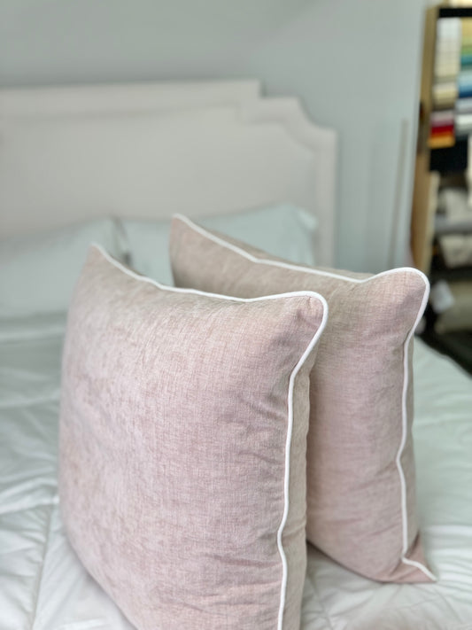 Blush Pink Chenille Pillows