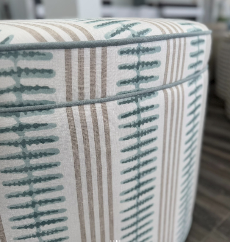 Custom round ottoman / coffee table