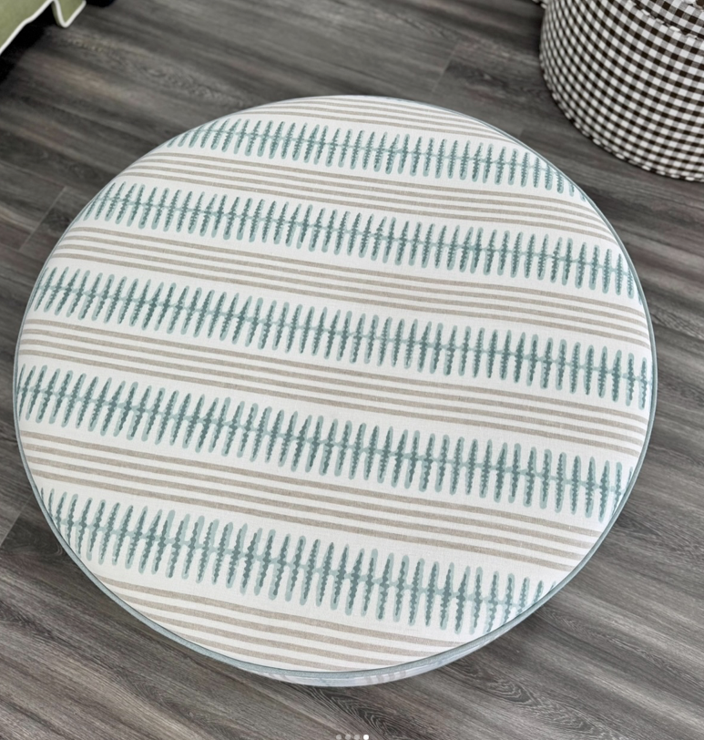 Custom round ottoman / coffee table