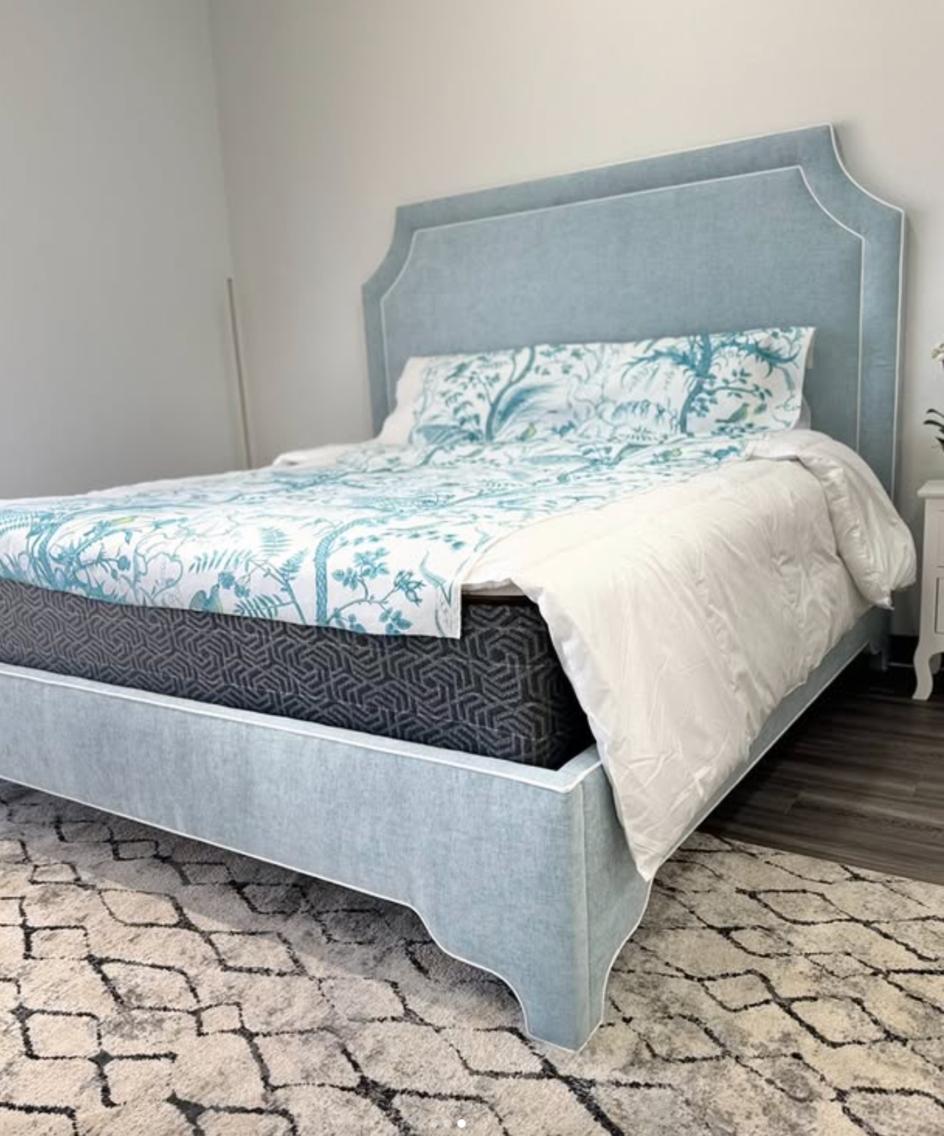 King platform bed.