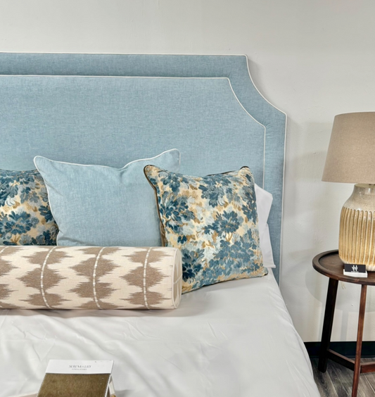 Seafoam Blue Chenille Pillows