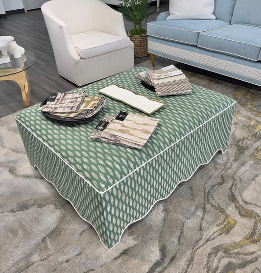 Scalloped ottoman