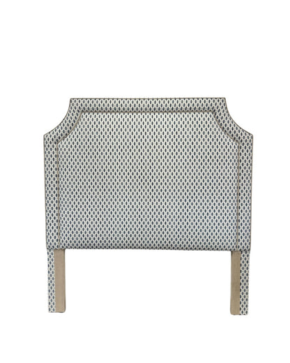 65”H Queen Headboard Only - Chenille Jacquard - Mushroom Trim