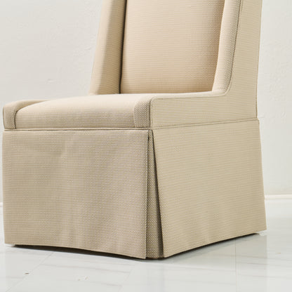 Custom Skirted Chairs in Performance Fabric
