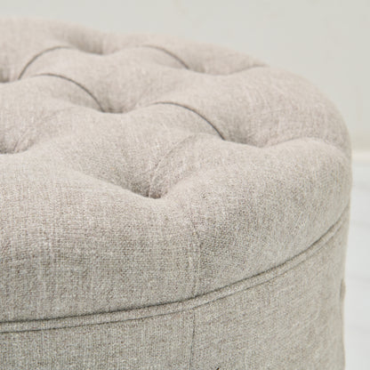 36" Tufted Round Ottoman / Coffee Table
