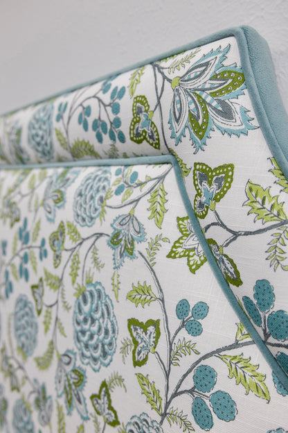The Addison Twin Headboard - MALABAR AQUA/OLIVE