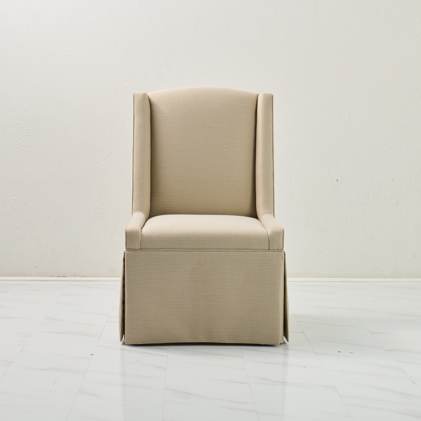 Custom Skirted Chairs in Performance Fabric