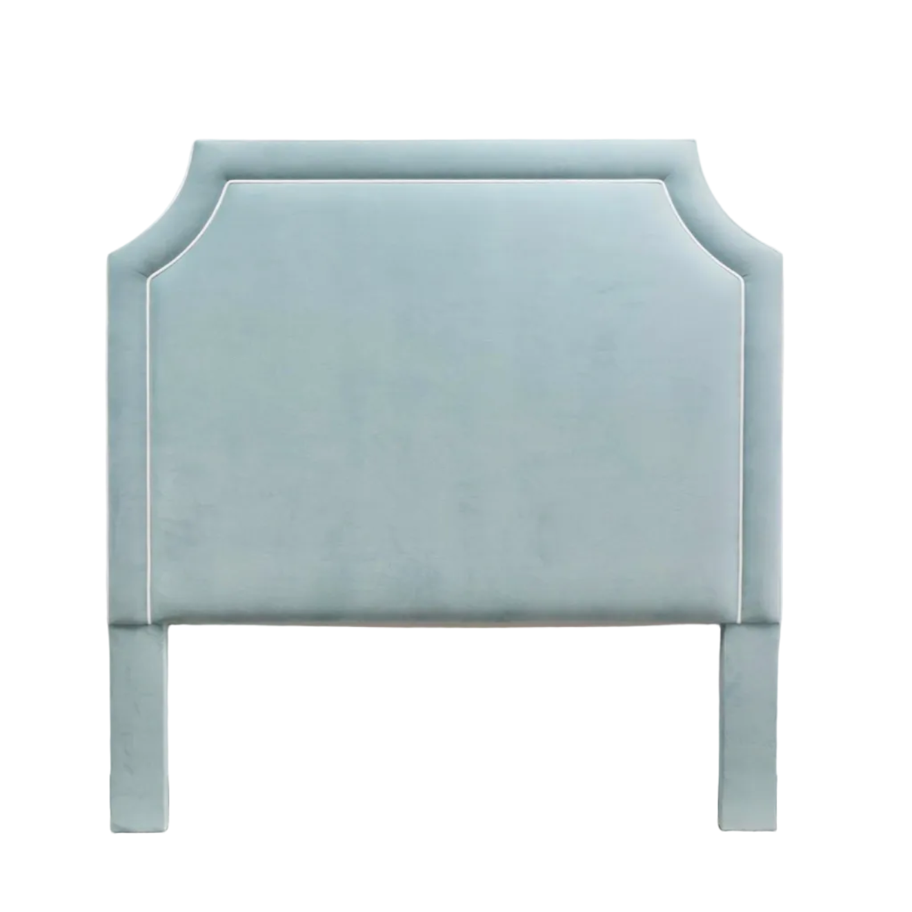 The Addison Queen Headboard - Performance Velvet Fabric Skylight - White Trim