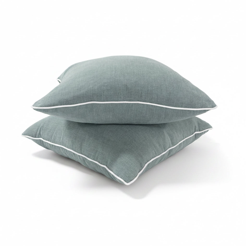 24”x24” Throw Pillow ( Set of 2) - Sage Green Custom Upholstered Accent Pillows