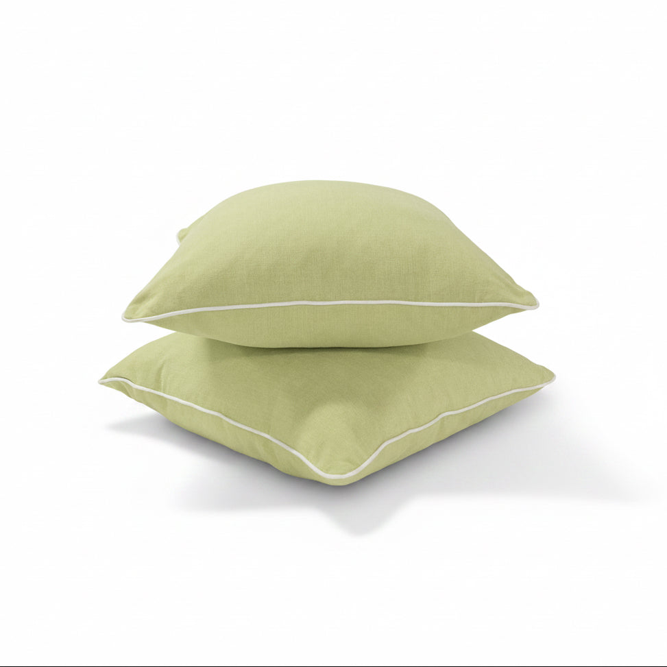 24”x24” Throw Pillow ( Set of 2) - Pear Green - Custom Upholstered Accent Pillows