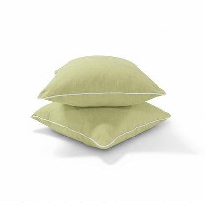 24”x24” Throw Pillow ( Set of 2) - Pear Green - Custom Upholstered Accent Pillows