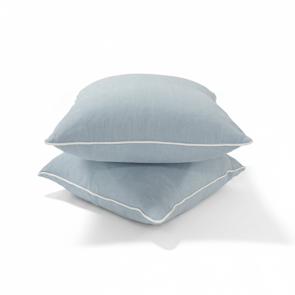 24”x24” Throw Pillow ( Set of 2) - Sky Blue - Custom Upholstered Accent Pillows