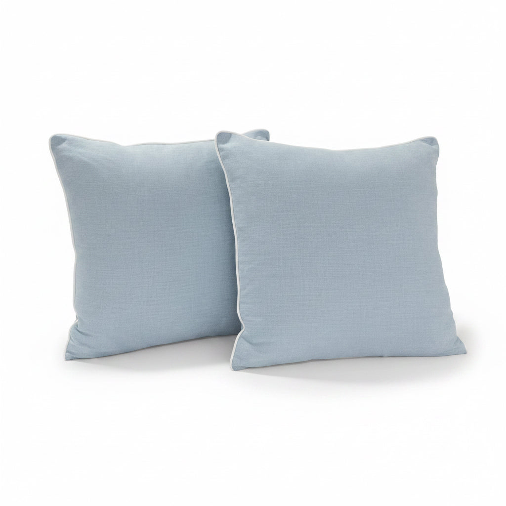 24”x24” Throw Pillow ( Set of 2) - Sky Blue - Custom Upholstered Accent Pillows