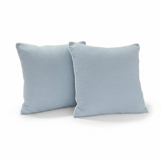 24”x24” Throw Pillow ( Set of 2) - Sky Blue - Custom Upholstered Accent Pillows