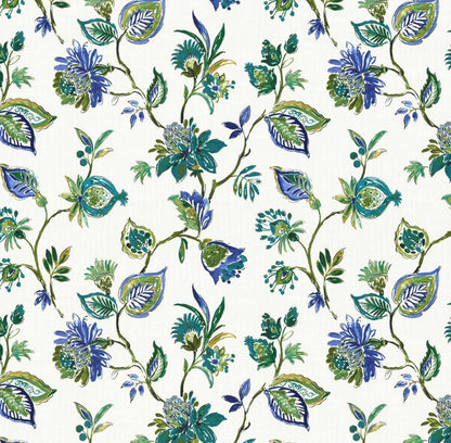 The Aliana King Headboard - Fabricate Floral Bouquet Fabric - Contrast Trim