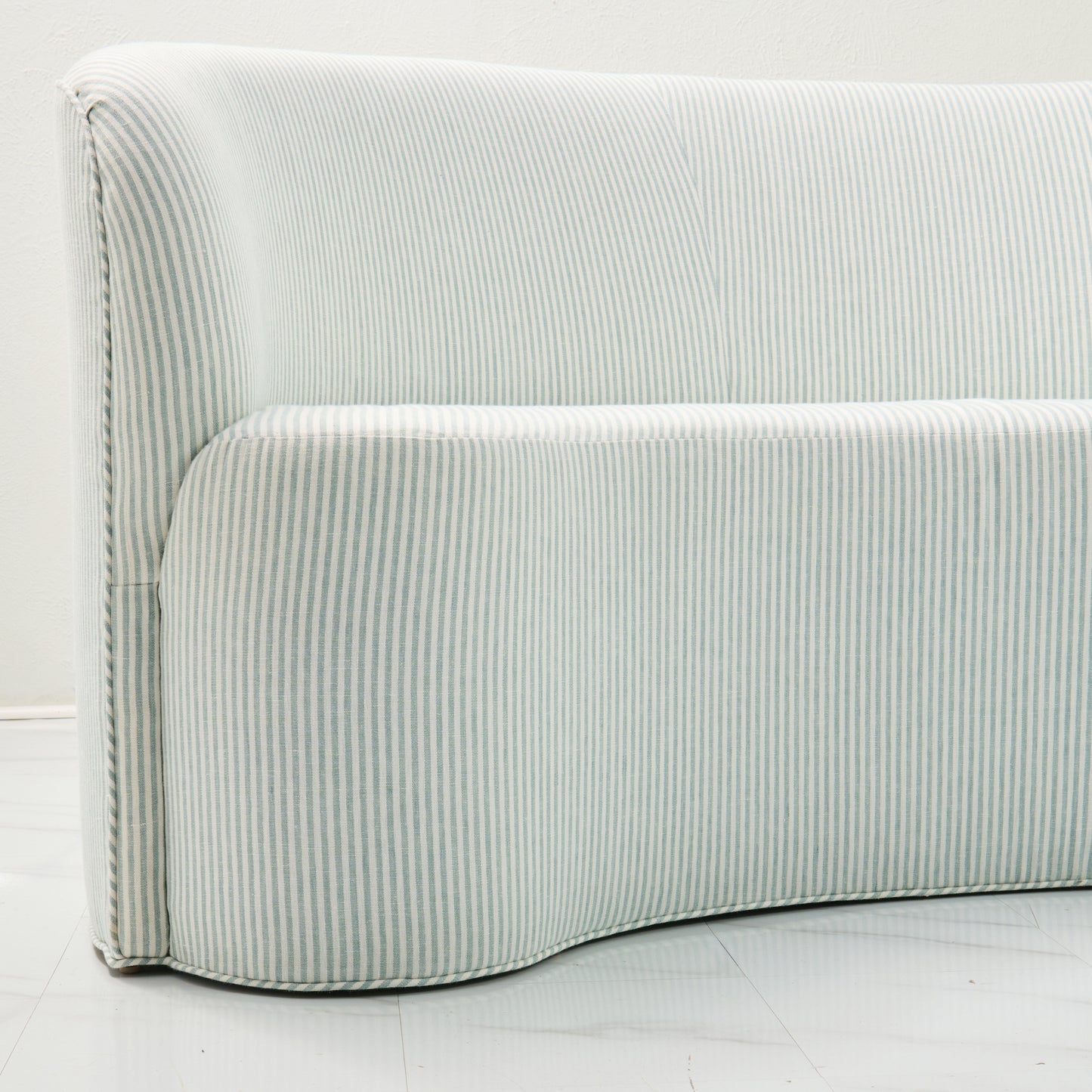 Luxe Sofa in Pierre Frey Upholstery Linen Fabric – Custom Built, In Stock