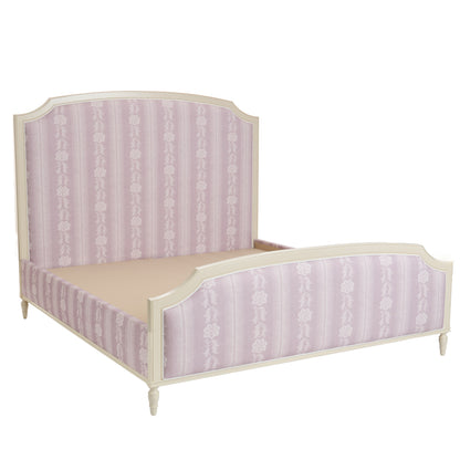 The Arabella King Platform Bed  - Daphne Linen Fabric in Lilac