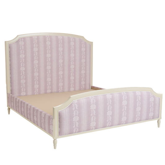 The Arabella King Platform Bed  - Daphne Linen Fabric in Lilac