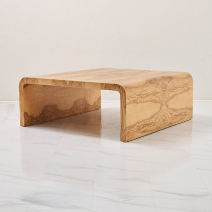Custom Olive Ash Burlwood Coffee Table – Amber Finish