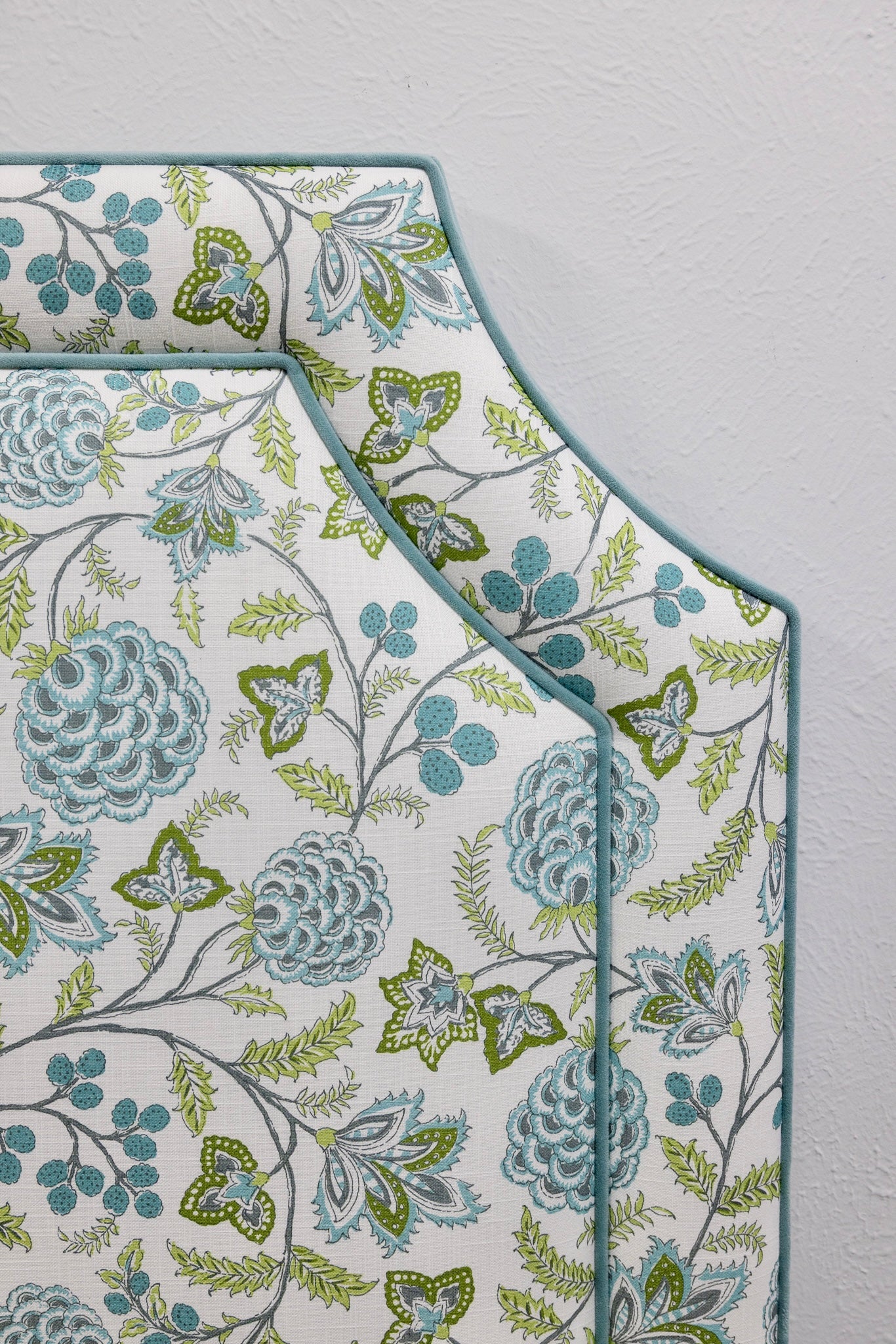 The Addison Twin Headboard - MALABAR AQUA/OLIVE