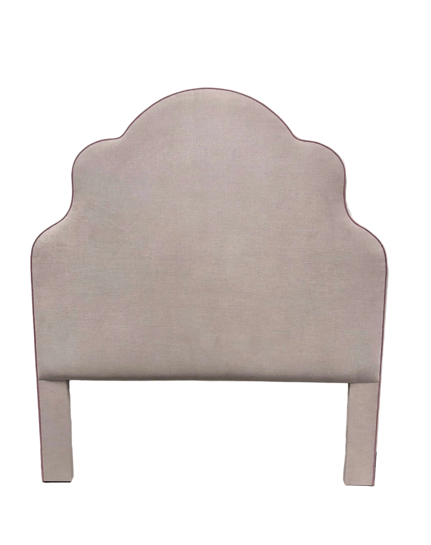 65”H Queen Headboard Only -  Lilac Linen - Lavender Trim