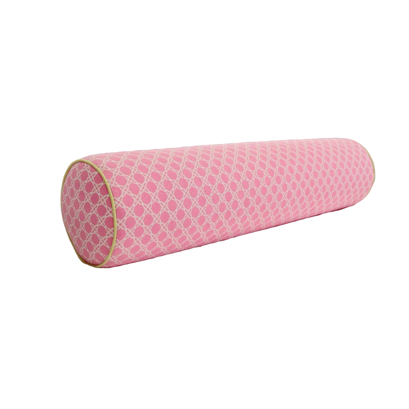 Handcrafted Bolster Pillow – Designer Decorative - Pink Lee Jofa Fabric - Foam Insert