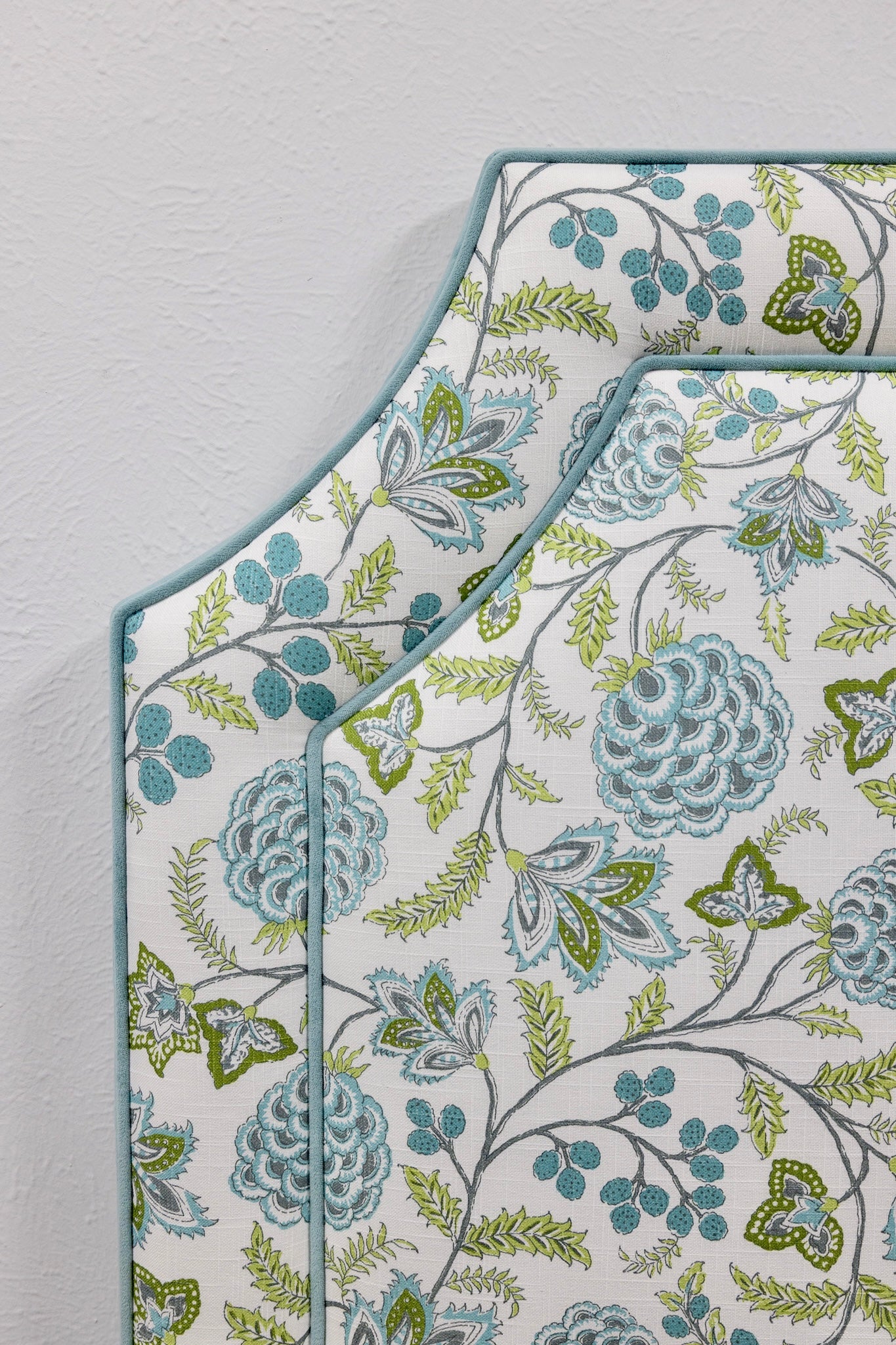 The Addison Twin Headboard - MALABAR AQUA/OLIVE