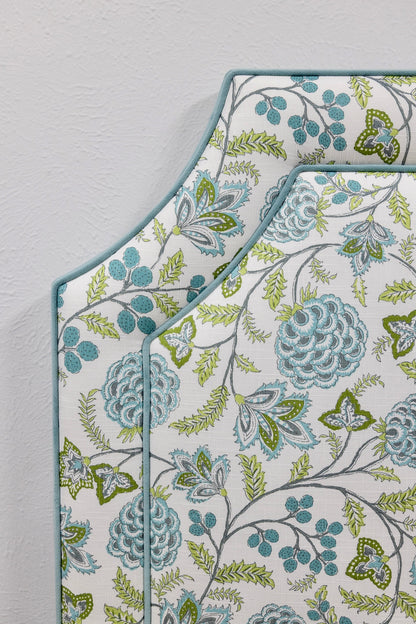 The Addison Twin Headboard - MALABAR AQUA/OLIVE