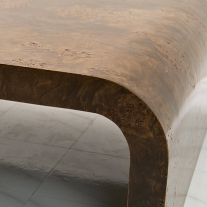 Custom Mappa Burlwood Coffee Table – Mocha Finish