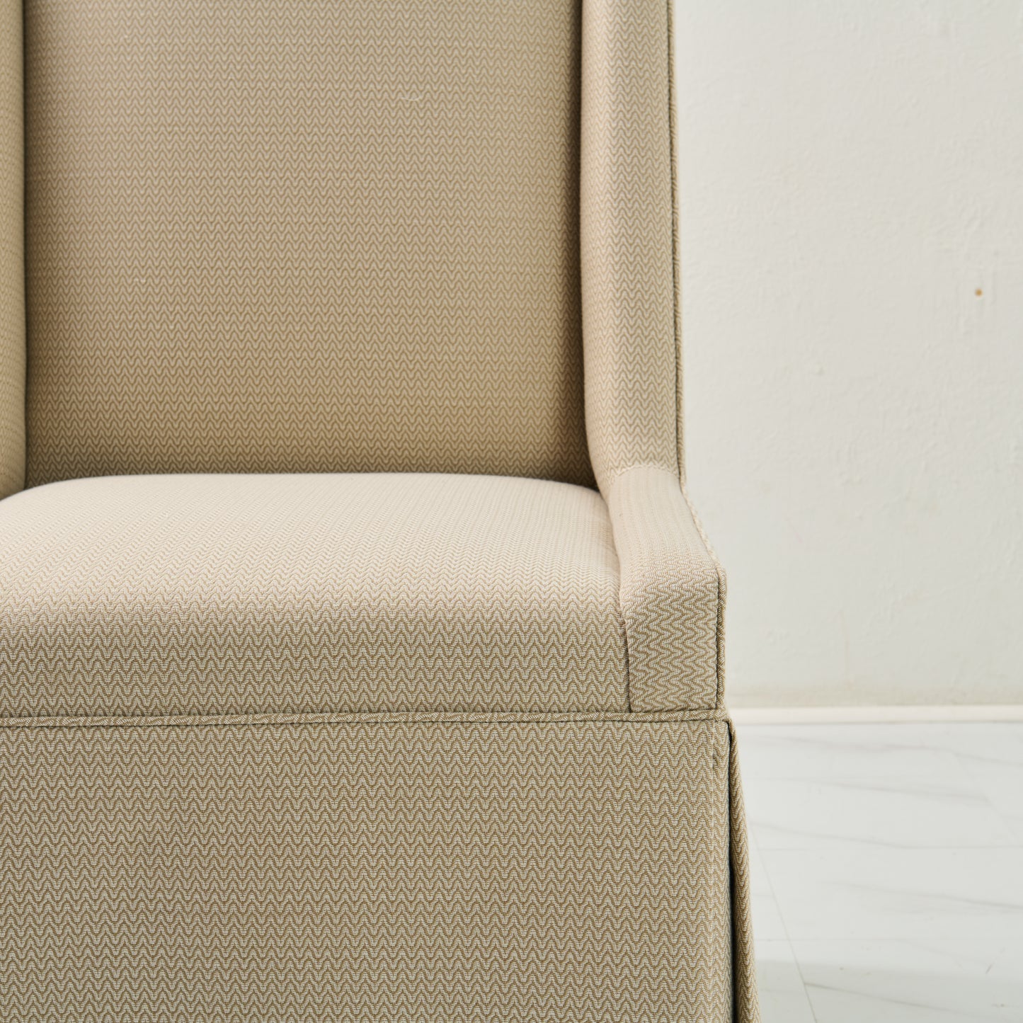 Custom Skirted Chairs in Performance Fabric