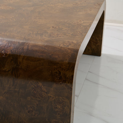 Custom Mappa Burlwood Coffee Table – Mocha Finish