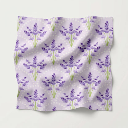 The Addison Twin Headboard - Lavender Floral Linen Fabric - Green Trim