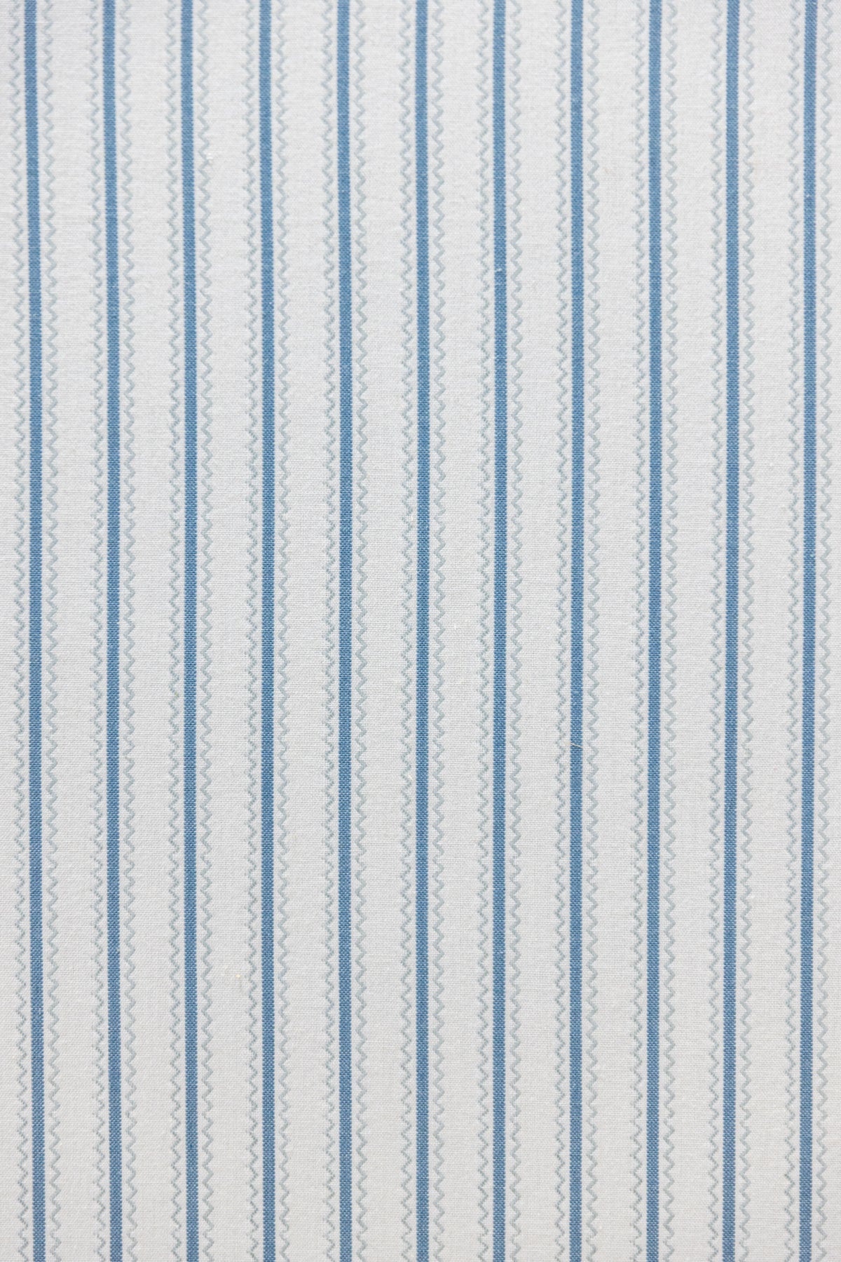 The Addison Twin to King Trundle Daybed - Schumacher Stripe Fabric - Sky Blue Trim