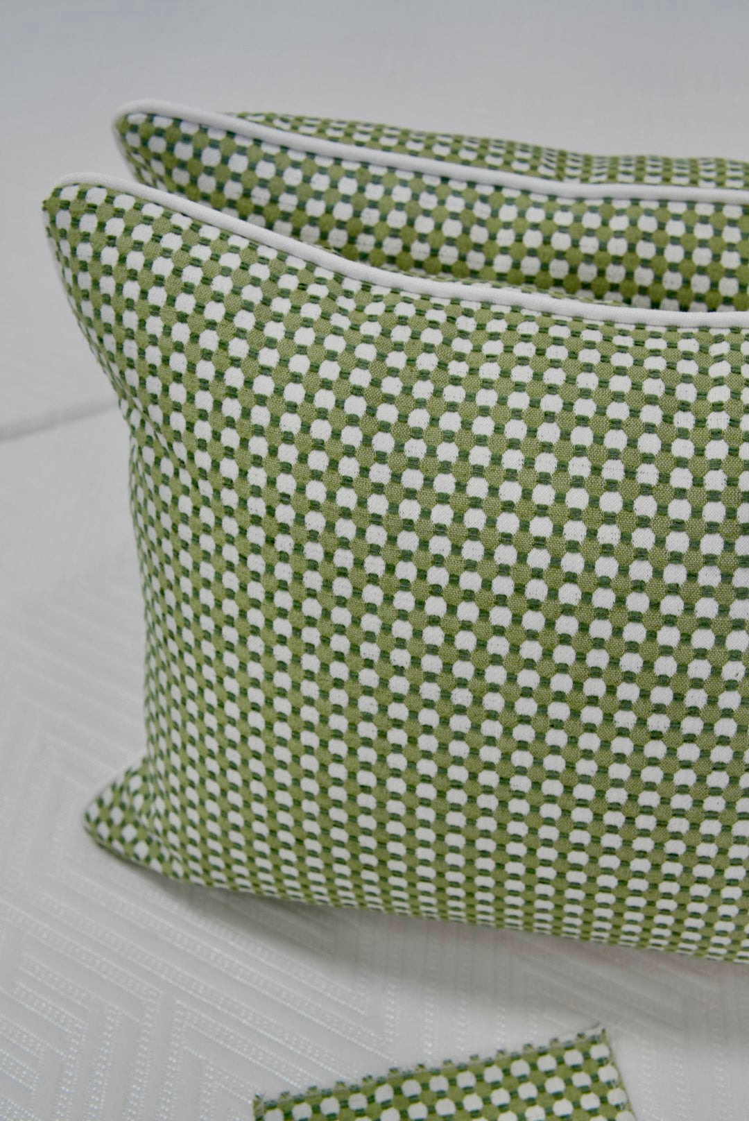 Handcrafted Throw Lumbar Pillows – Darcy Thibaut Fabric - 50% Down Feather