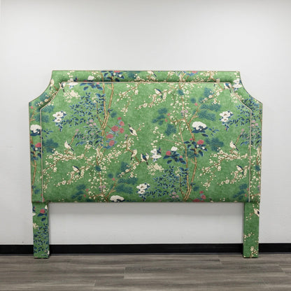 The Addison King Headboard - Katsura Thibaut Fabric - Beige Trim