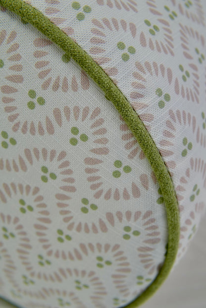 Handcrafted Bolster Pillow – Anna French Wynford Blush Fabric - Foam Insert