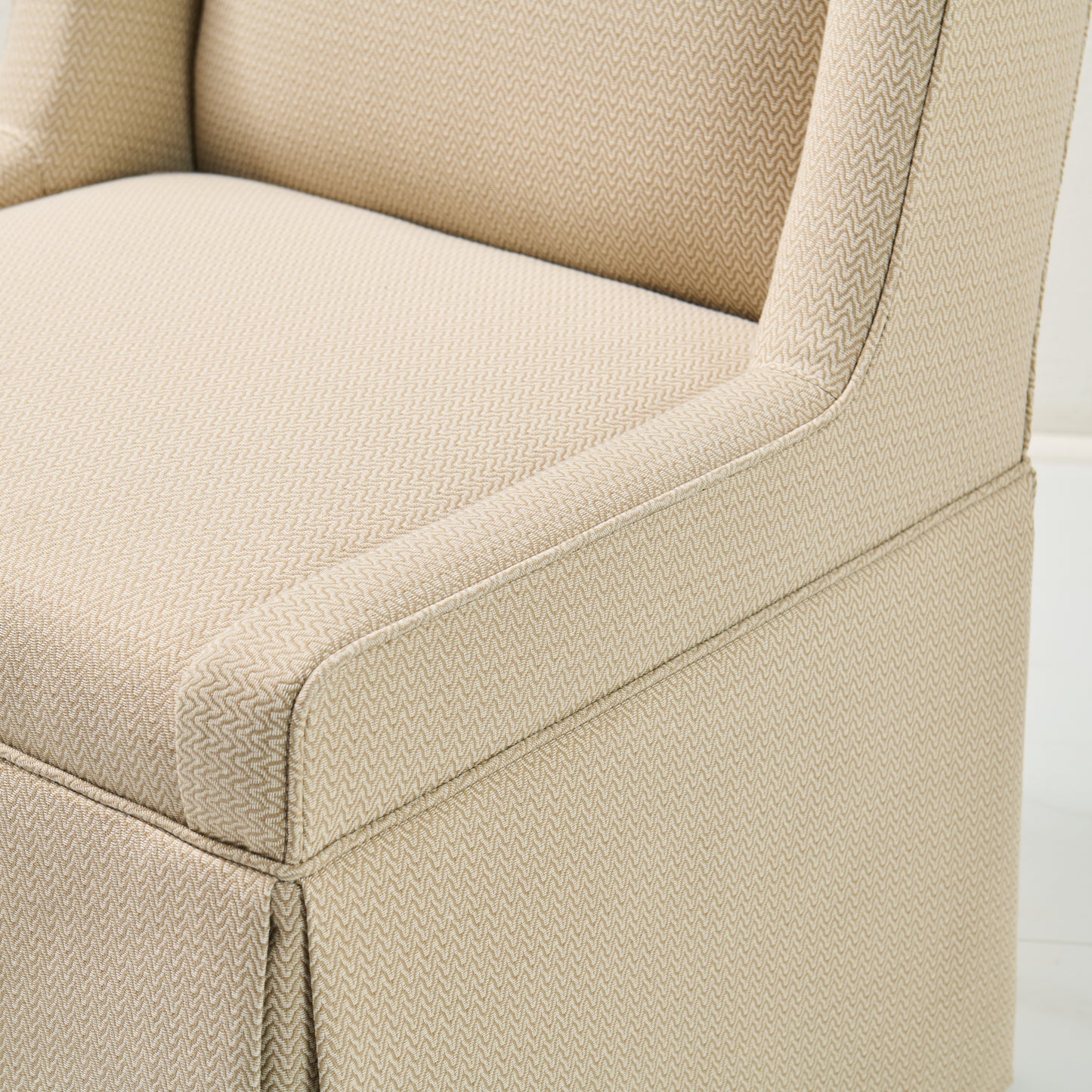 Custom Skirted Chairs in Performance Fabric