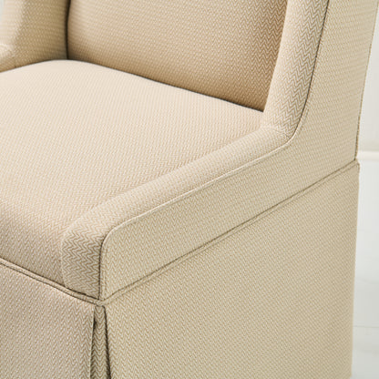 Custom Skirted Chairs in Performance Fabric