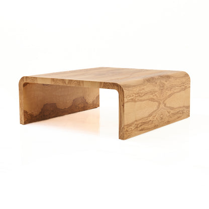 Custom Olive Ash Burlwood Coffee Table – Amber Finish