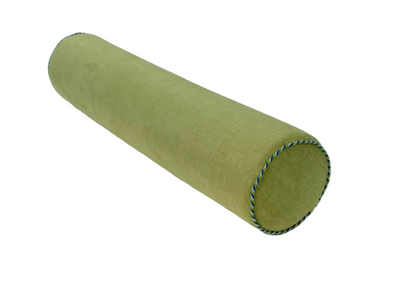 Handcrafted Bolster Pillow – Pistachio Green Fabric - Foam Insert