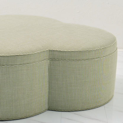 Handcrafted Clover Ottoman
